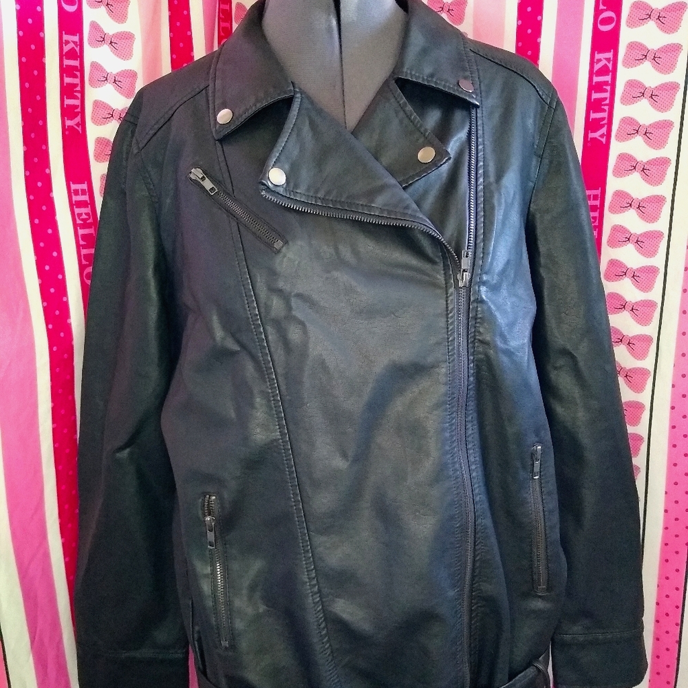 Oversized biker jacket